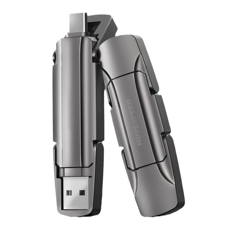Dual-Type-C Port Solid-State USB Flash Drive For Phones And Computers