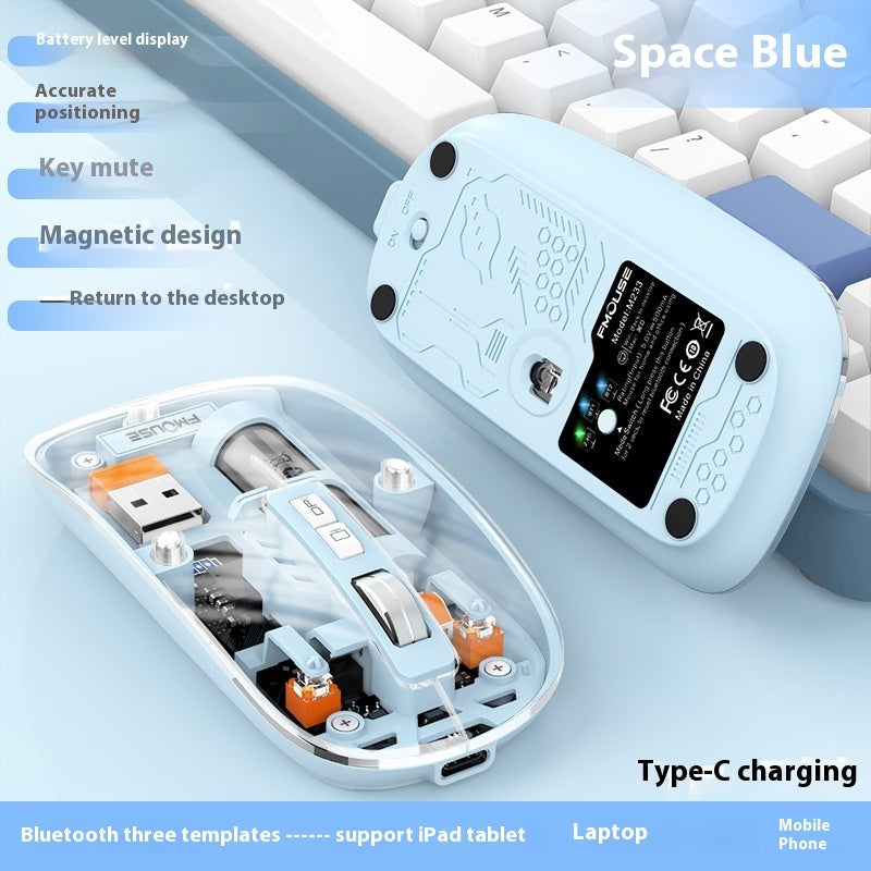 Transparent Wireless Mouse Desktop Computers And Laptop Office Home Mouse