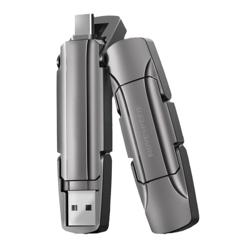 Dual-Type-C Port Solid-State USB Flash Drive For Phones And Computers