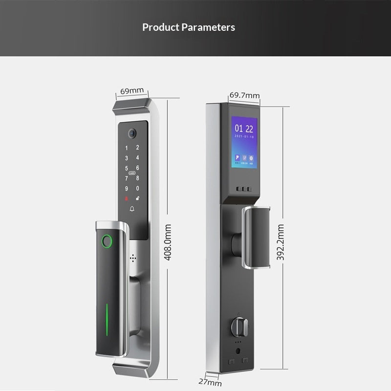 Fully Automatic Fingerprint Lock With A Video Peephole For Home Security Doors
