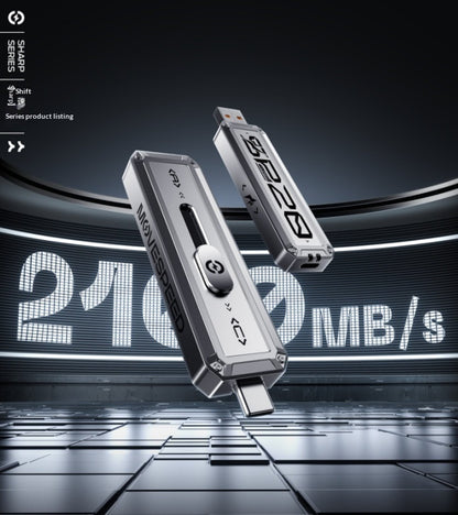Dual-Type-C Port Solid-State USB Flash Drive For Phones And Computers